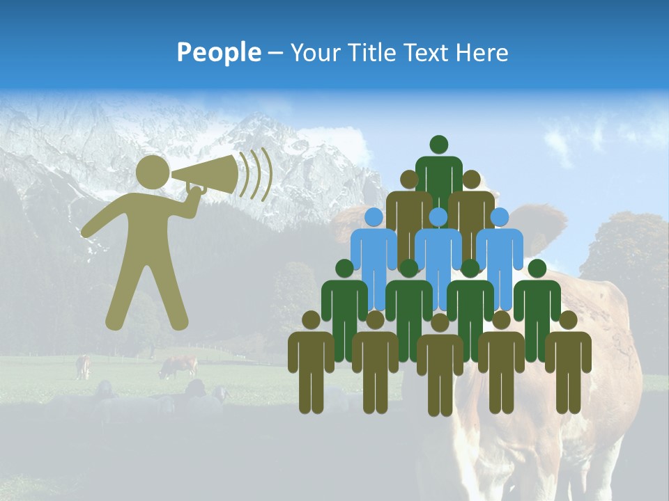 Cow Vacation Alps PowerPoint Template