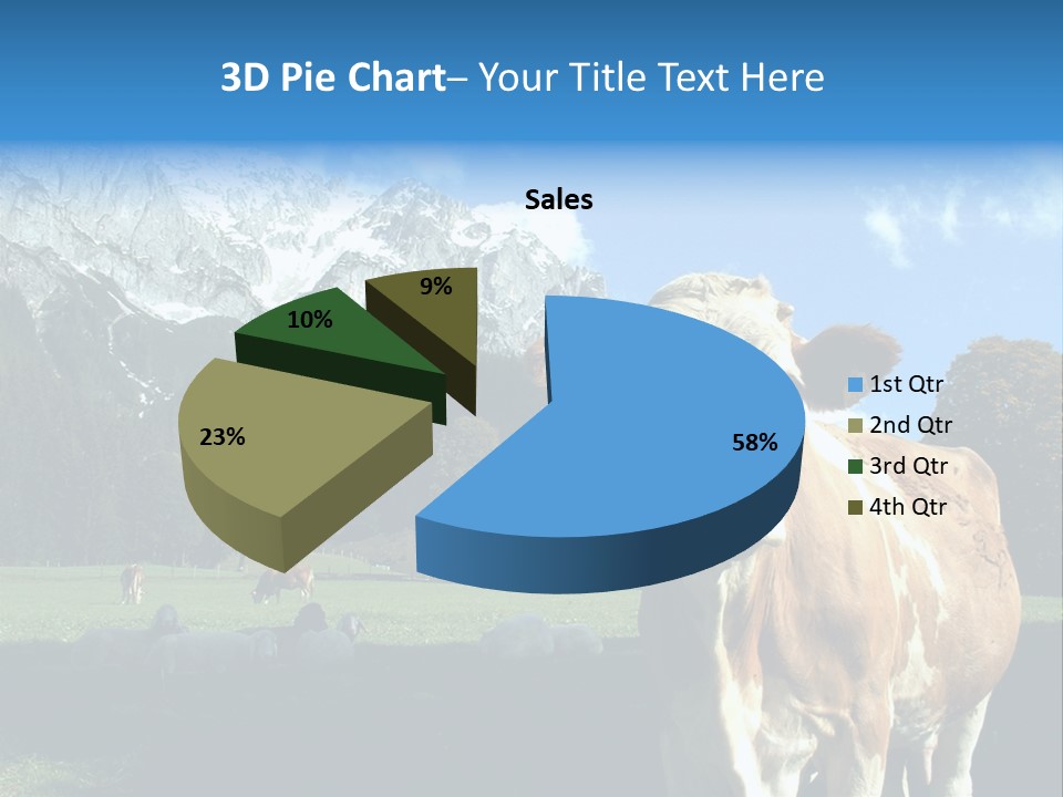 Cow Vacation Alps PowerPoint Template