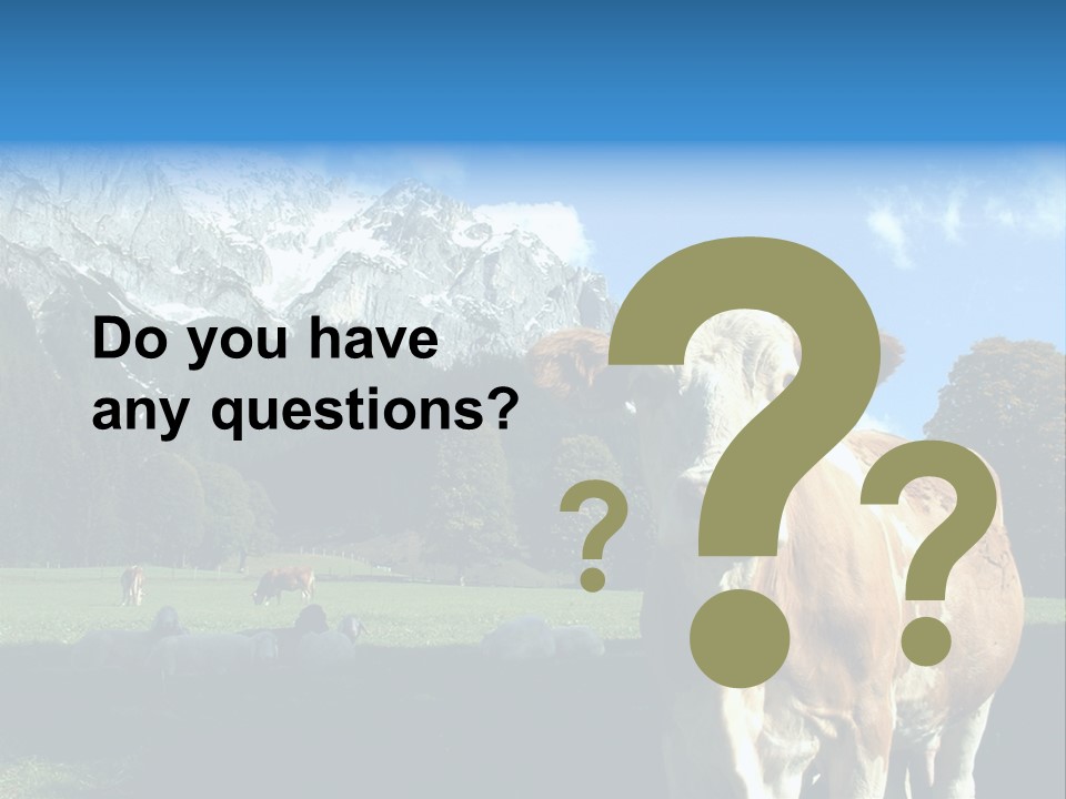 Cow Vacation Alps PowerPoint Template