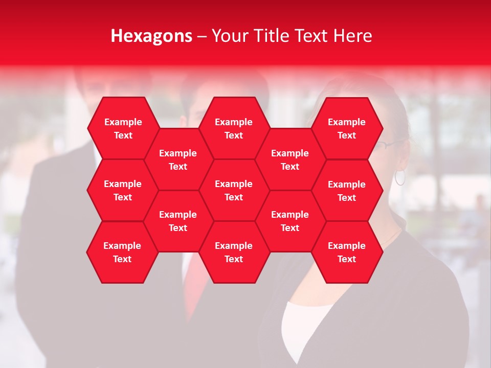 Smiling Businesswomen Team PowerPoint Template