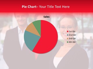 Smiling Businesswomen Team PowerPoint Template