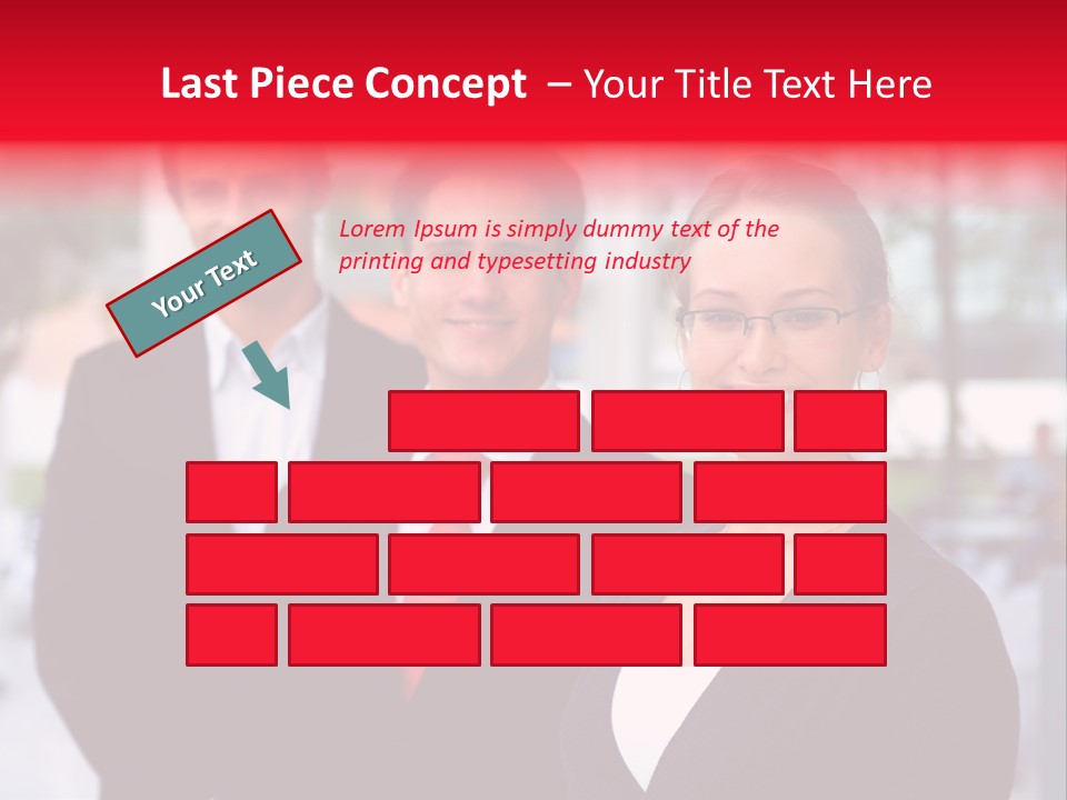 Smiling Businesswomen Team PowerPoint Template