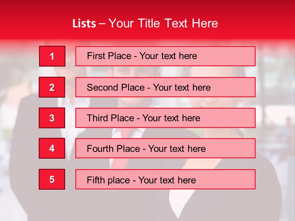 Smiling Businesswomen Team PowerPoint Template