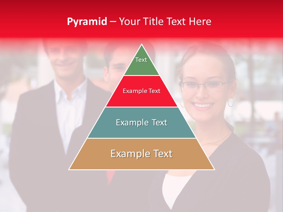 Smiling Businesswomen Team PowerPoint Template