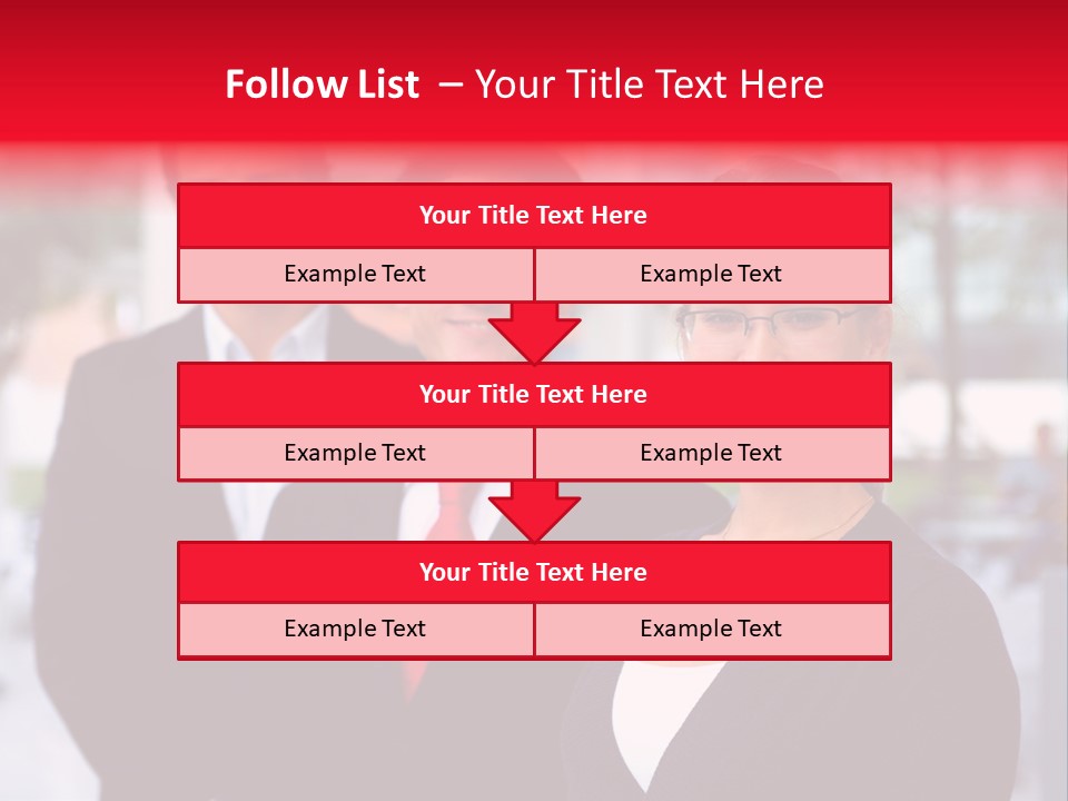 Smiling Businesswomen Team PowerPoint Template