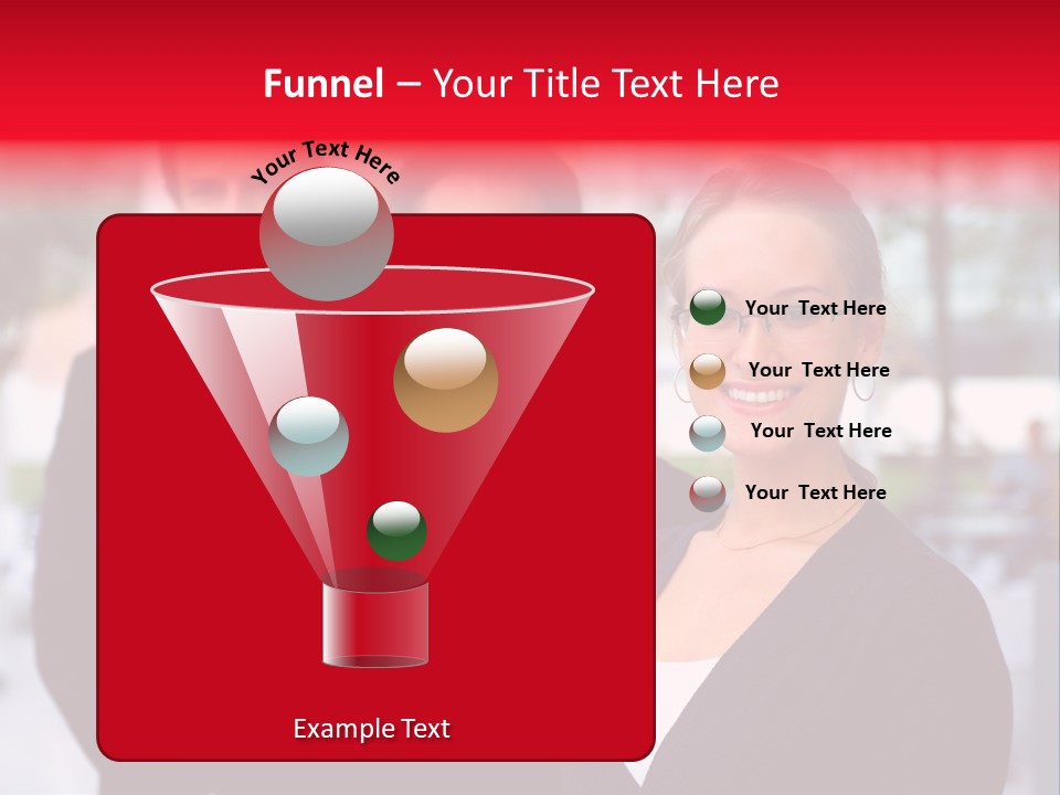 Smiling Businesswomen Team PowerPoint Template