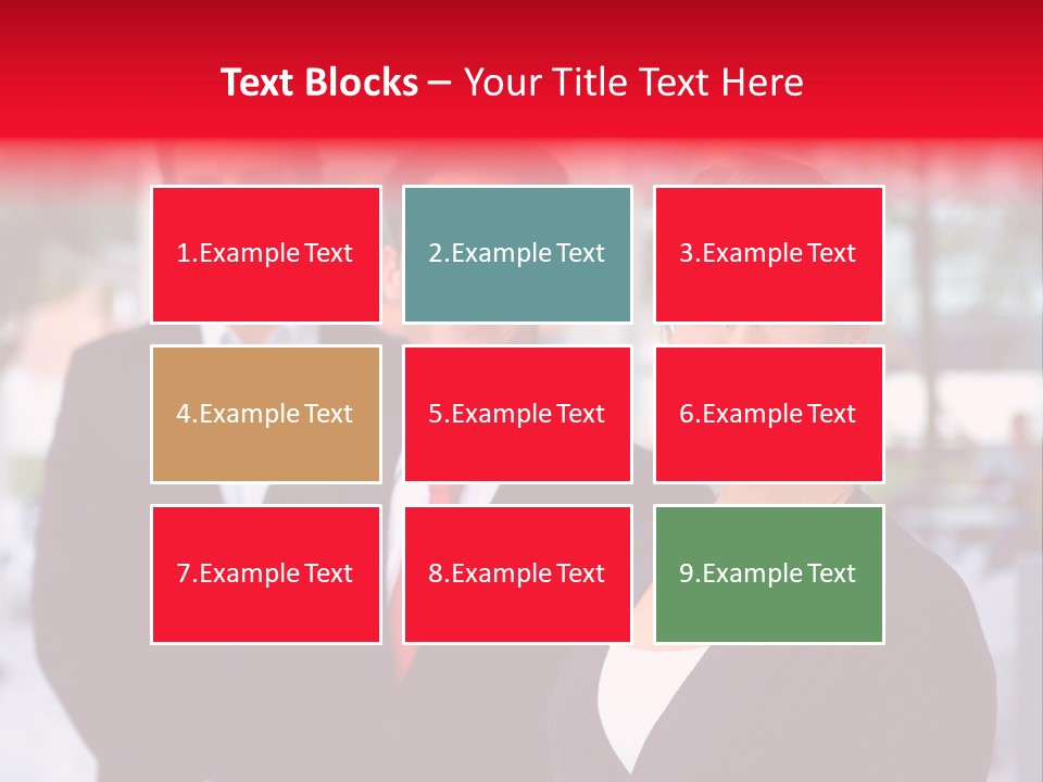 Smiling Businesswomen Team PowerPoint Template