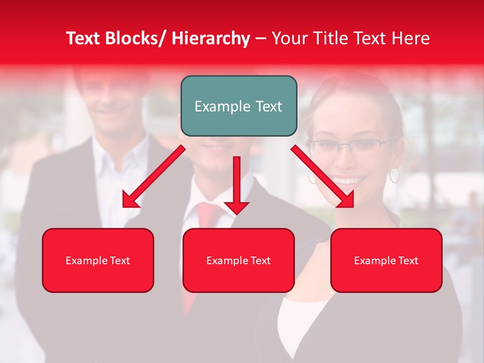 Smiling Businesswomen Team PowerPoint Template