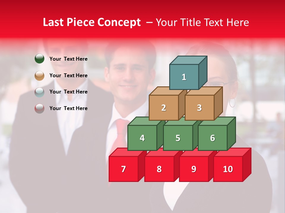 Smiling Businesswomen Team PowerPoint Template