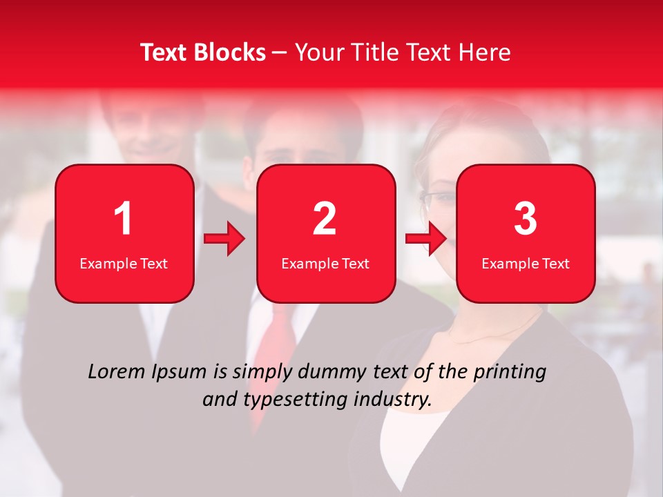 Smiling Businesswomen Team PowerPoint Template