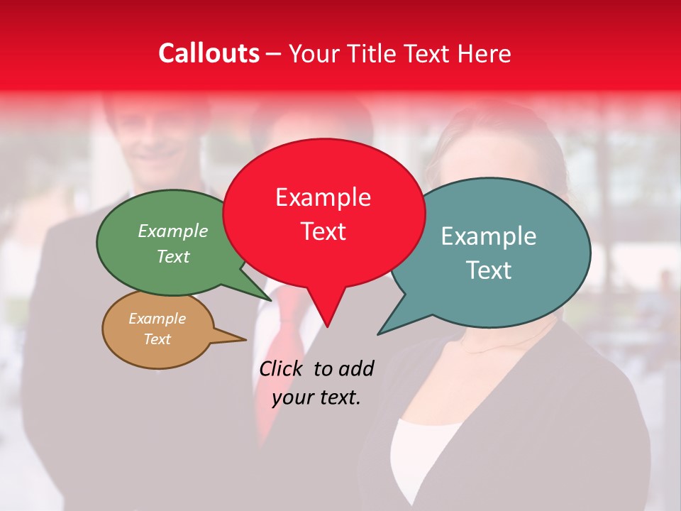 Smiling Businesswomen Team PowerPoint Template