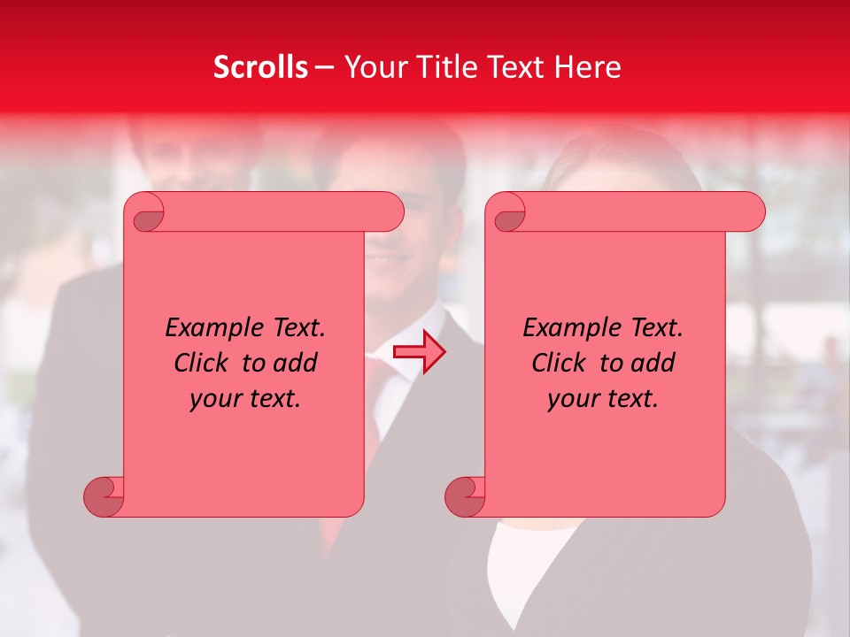 Smiling Businesswomen Team PowerPoint Template