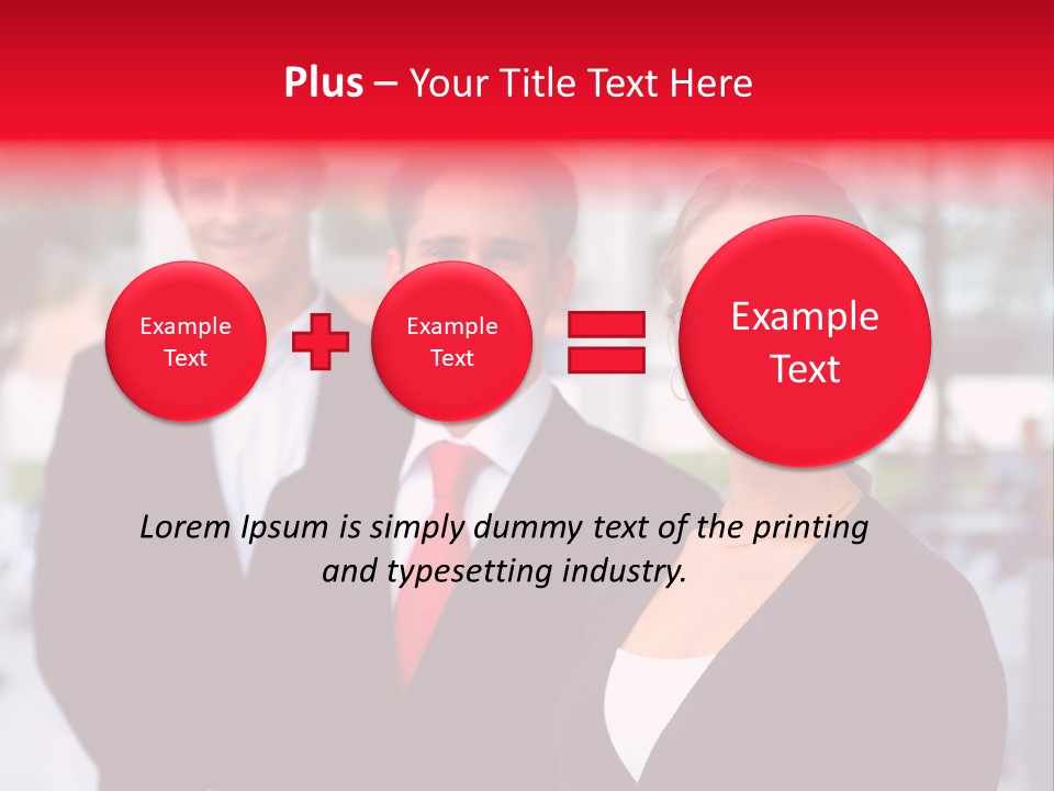 Smiling Businesswomen Team PowerPoint Template