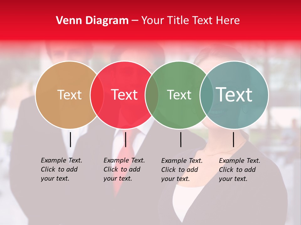 Smiling Businesswomen Team PowerPoint Template