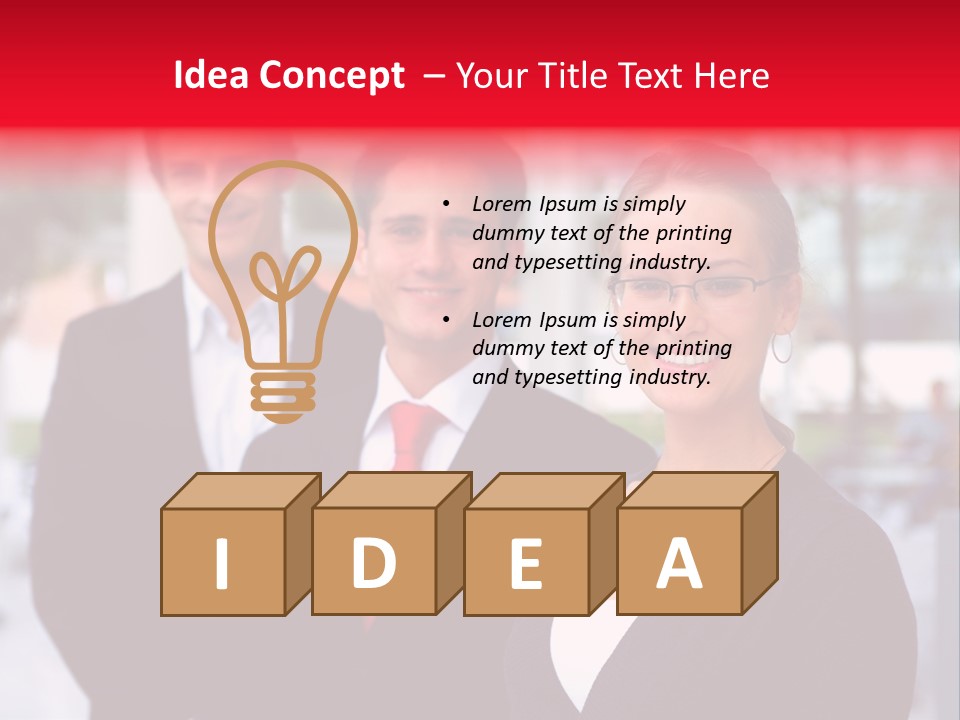 Smiling Businesswomen Team PowerPoint Template