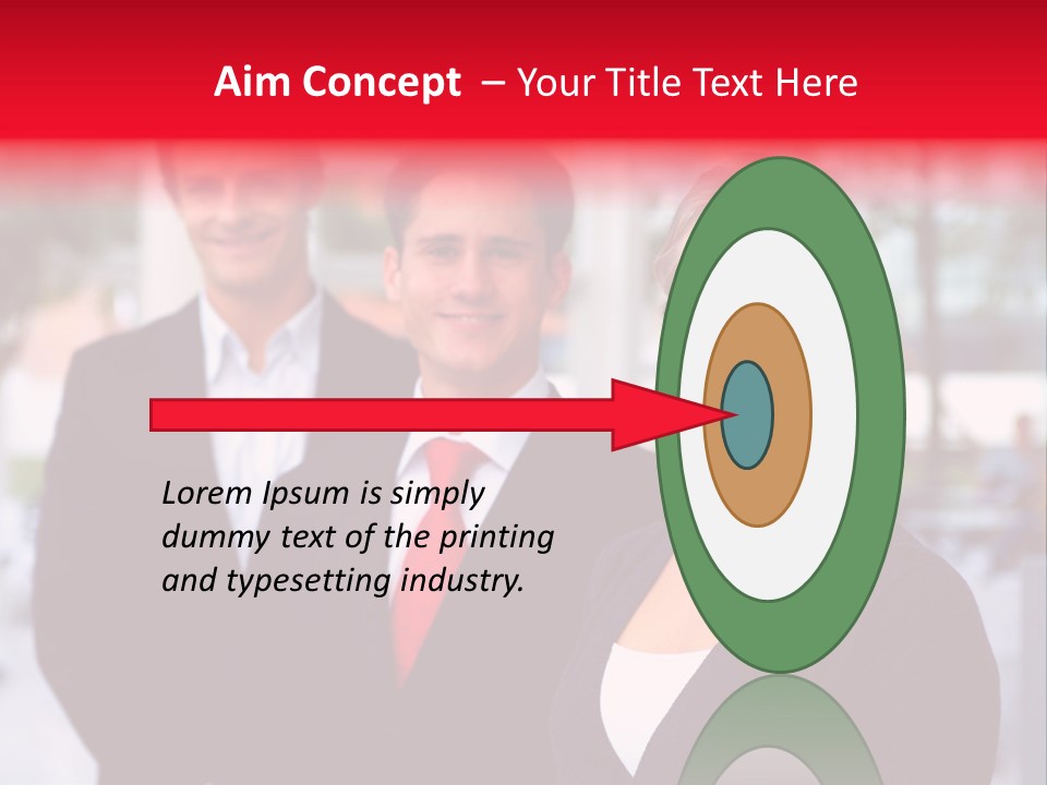 Smiling Businesswomen Team PowerPoint Template