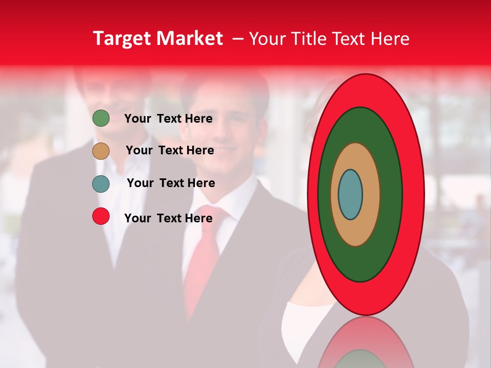 Smiling Businesswomen Team PowerPoint Template