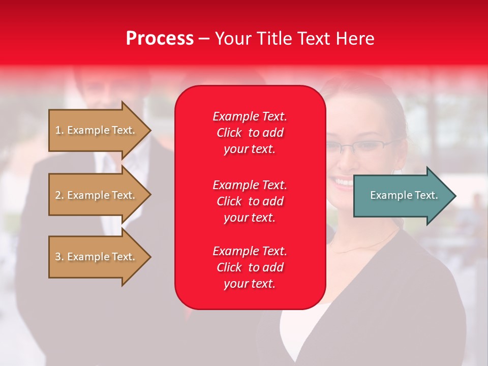 Smiling Businesswomen Team PowerPoint Template