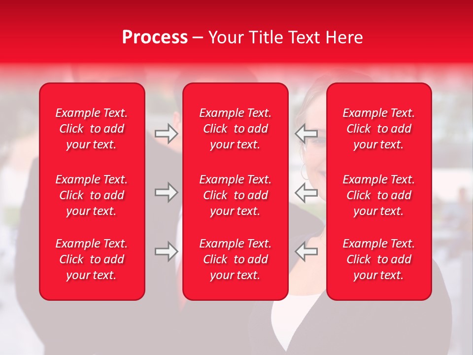Smiling Businesswomen Team PowerPoint Template