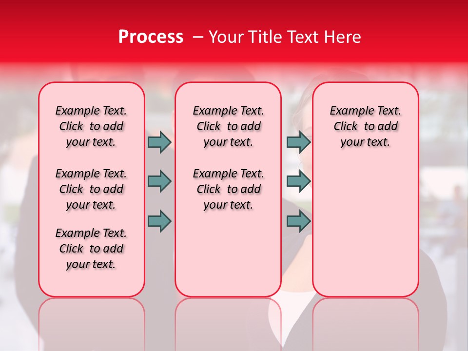 Smiling Businesswomen Team PowerPoint Template