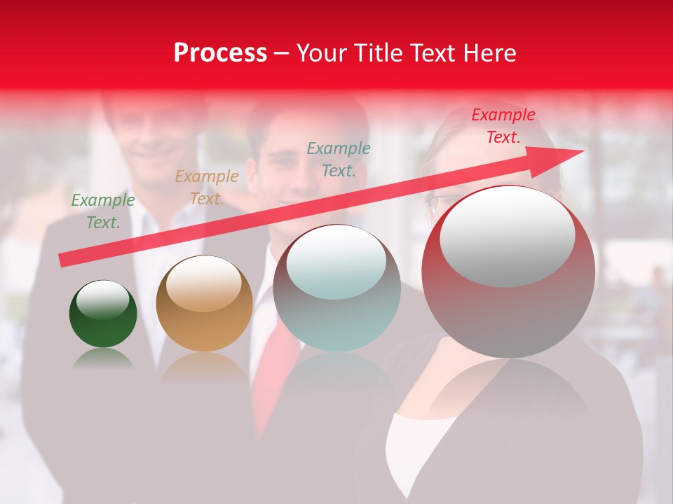 Smiling Businesswomen Team PowerPoint Template