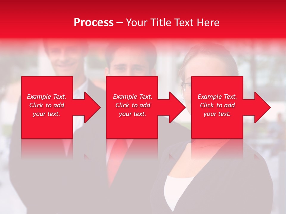 Smiling Businesswomen Team PowerPoint Template