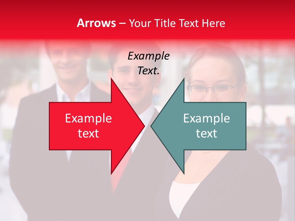 Smiling Businesswomen Team PowerPoint Template