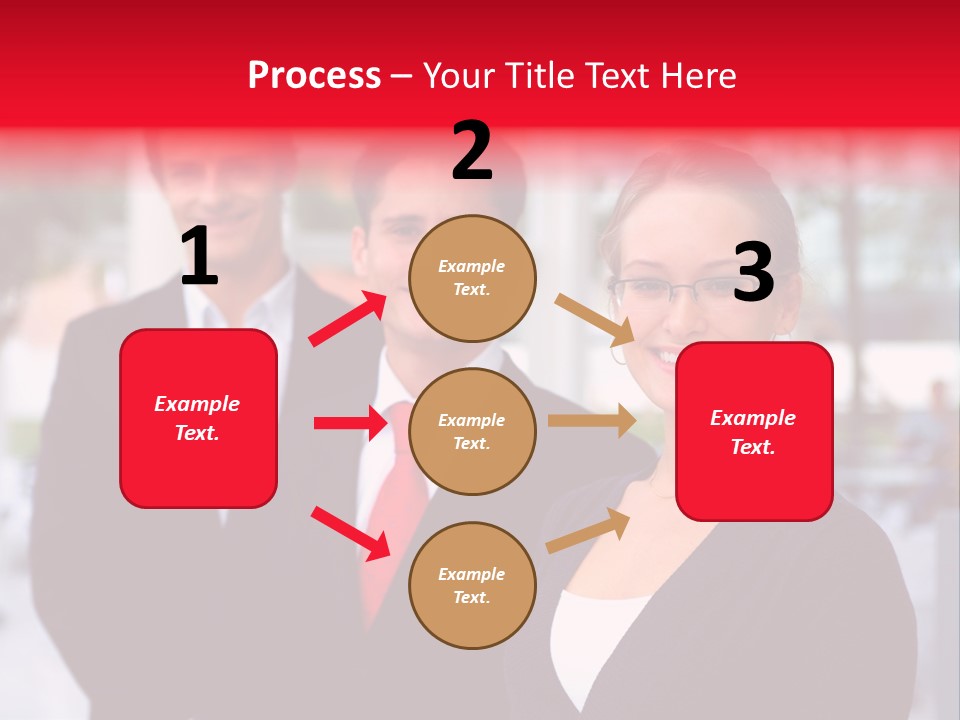Smiling Businesswomen Team PowerPoint Template
