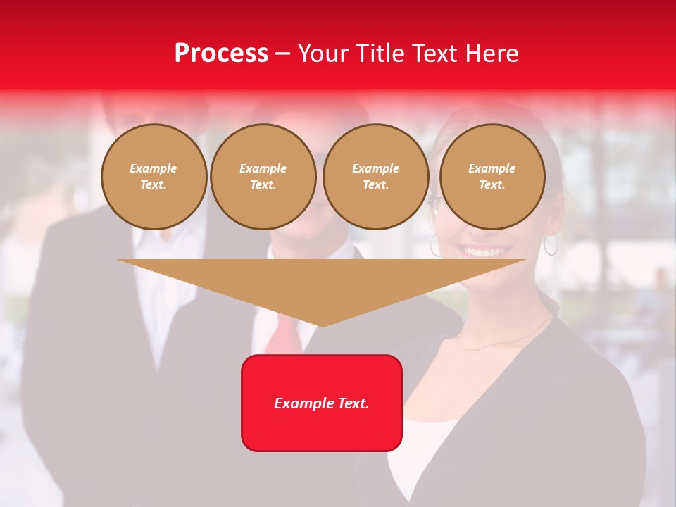 Smiling Businesswomen Team PowerPoint Template