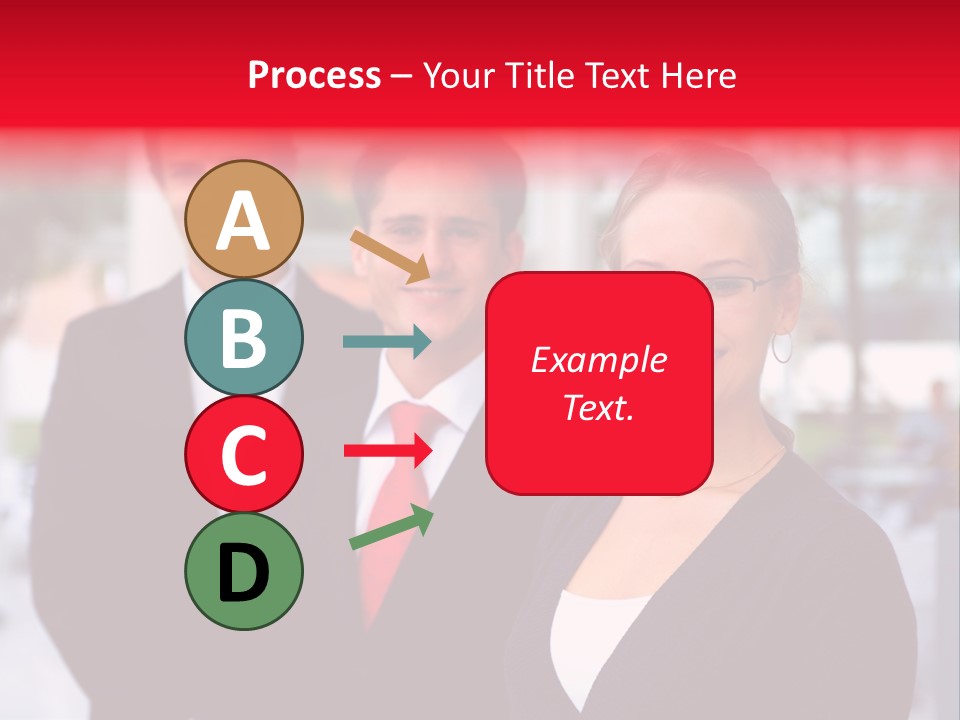 Smiling Businesswomen Team PowerPoint Template