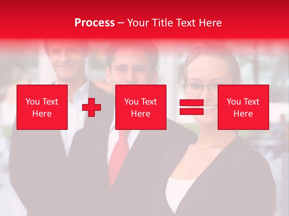 Smiling Businesswomen Team PowerPoint Template