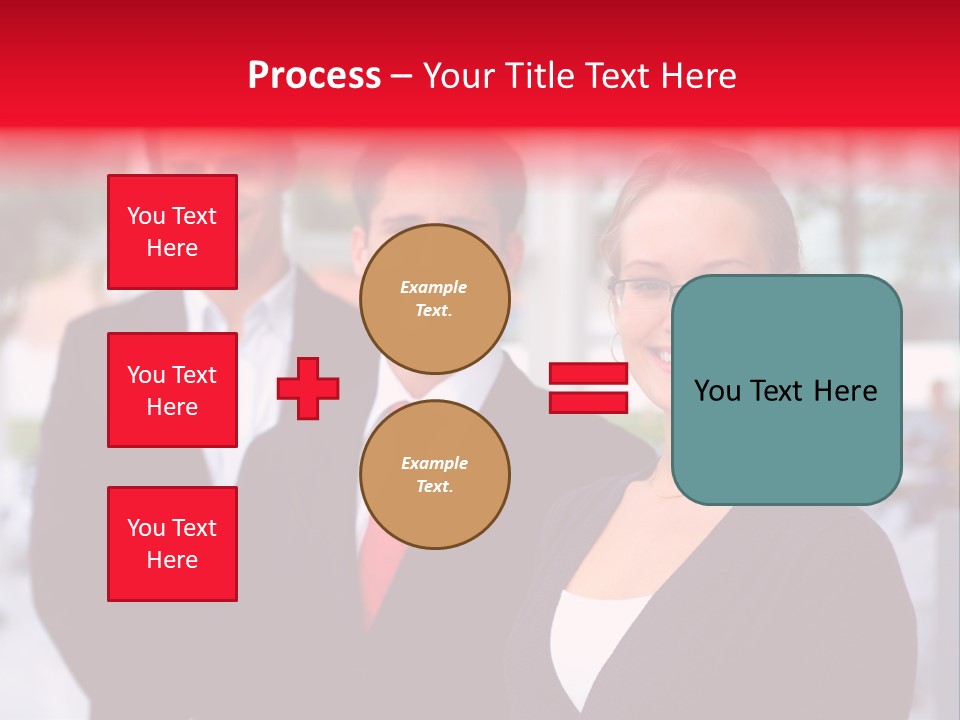 Smiling Businesswomen Team PowerPoint Template