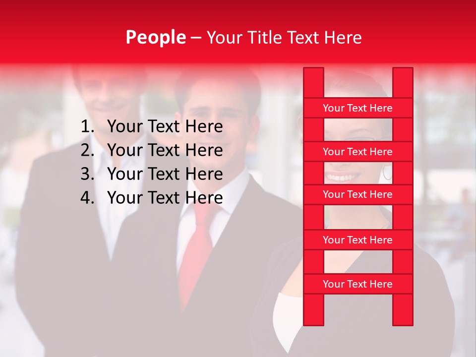 Smiling Businesswomen Team PowerPoint Template