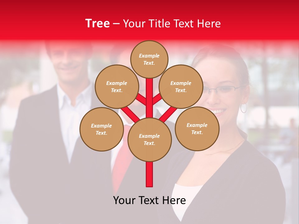 Smiling Businesswomen Team PowerPoint Template