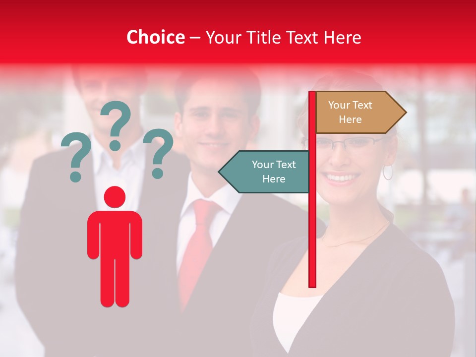 Smiling Businesswomen Team PowerPoint Template