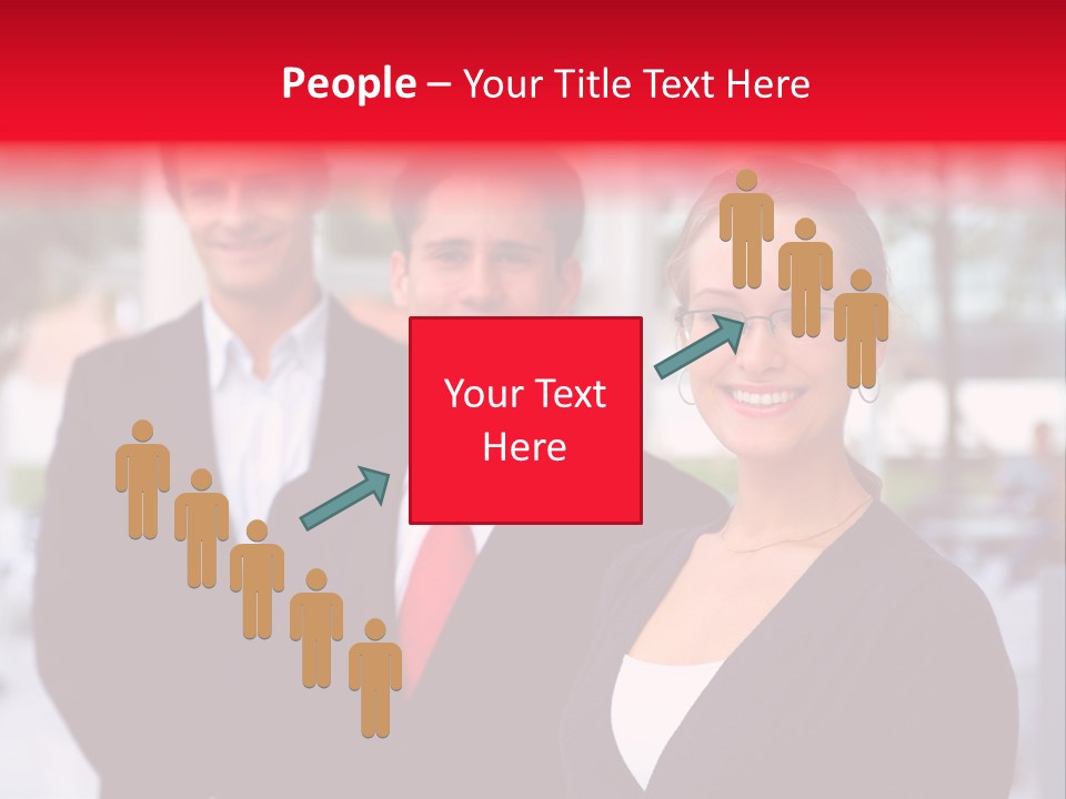 Smiling Businesswomen Team PowerPoint Template