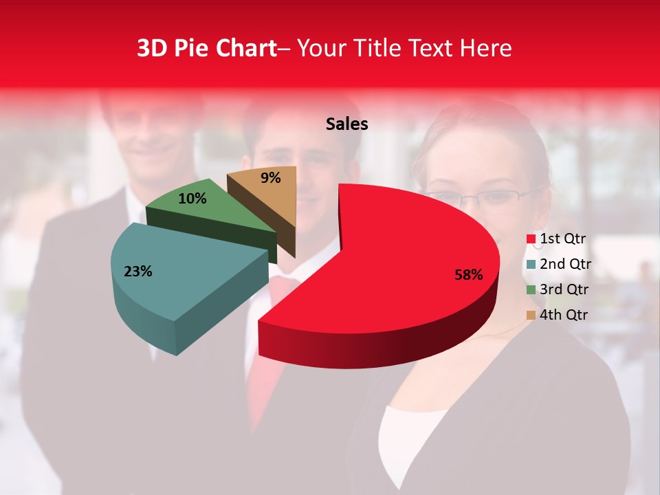 Smiling Businesswomen Team PowerPoint Template