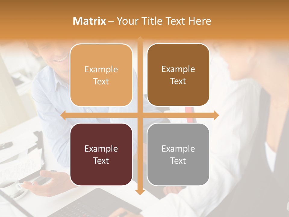 Contemporary Working White PowerPoint Template