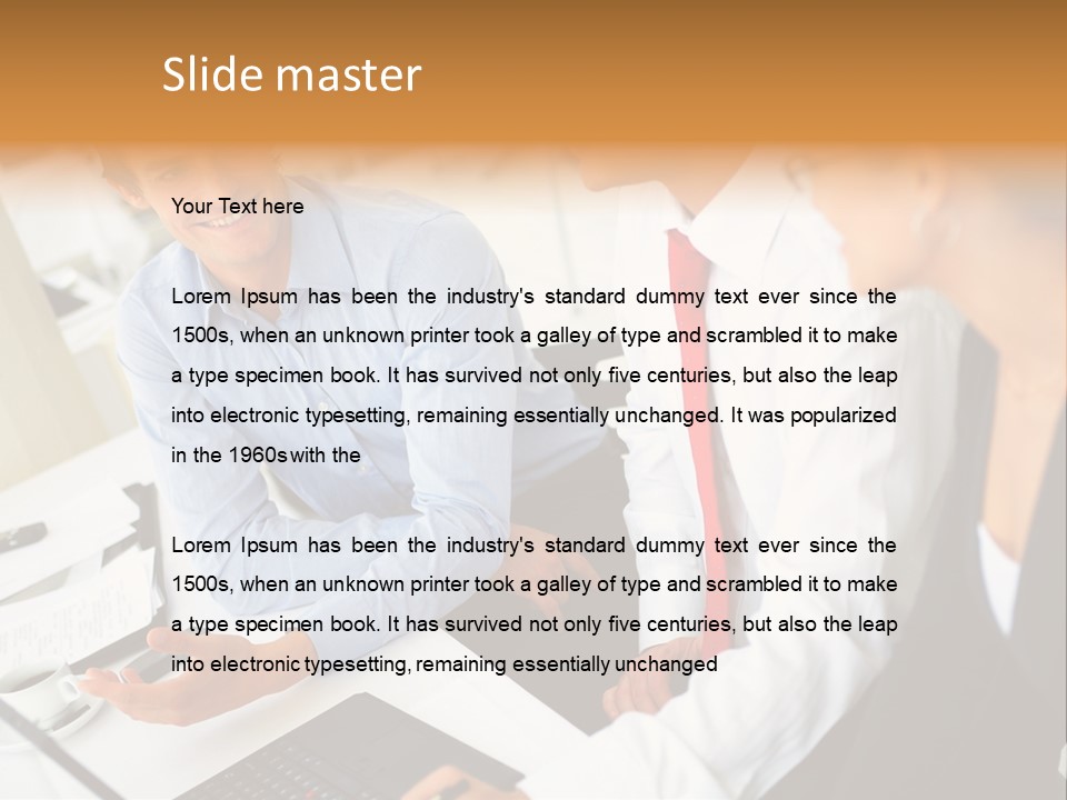 Contemporary Working White PowerPoint Template