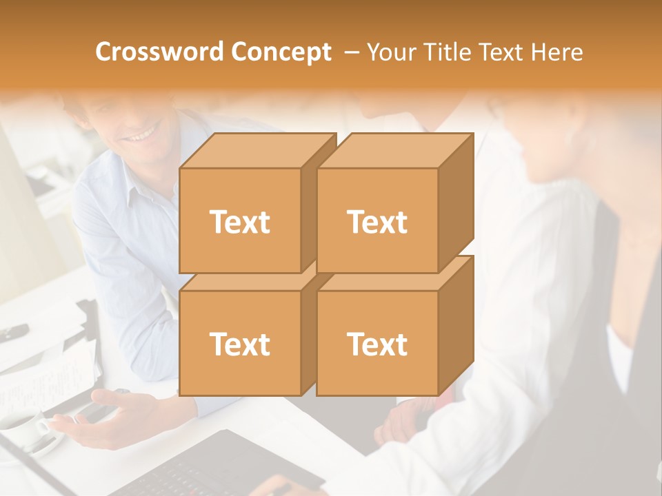 Contemporary Working White PowerPoint Template