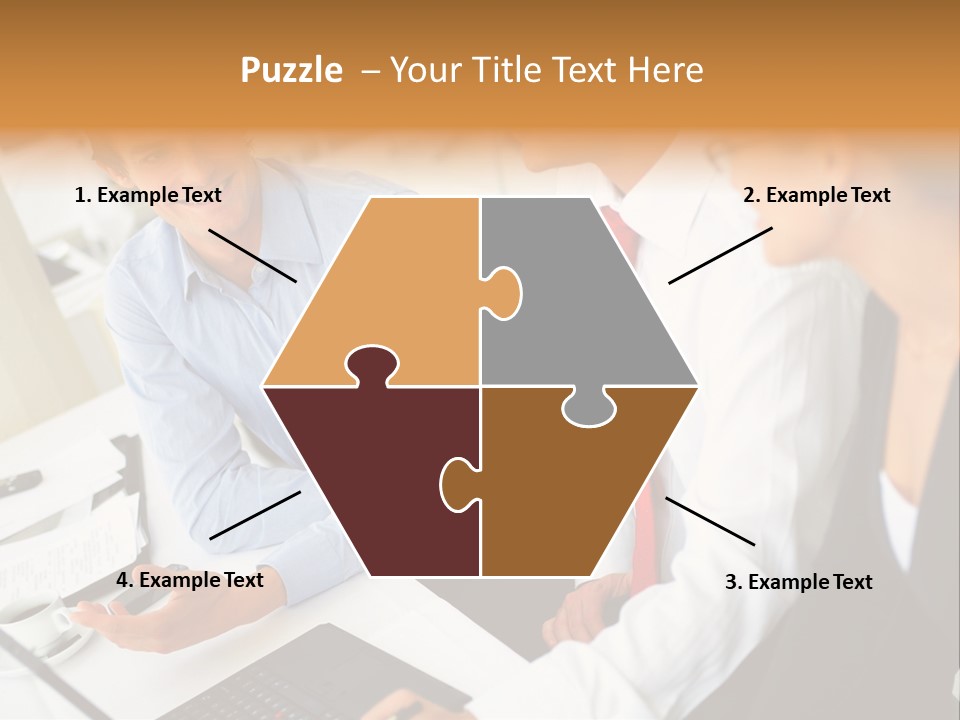 Contemporary Working White PowerPoint Template