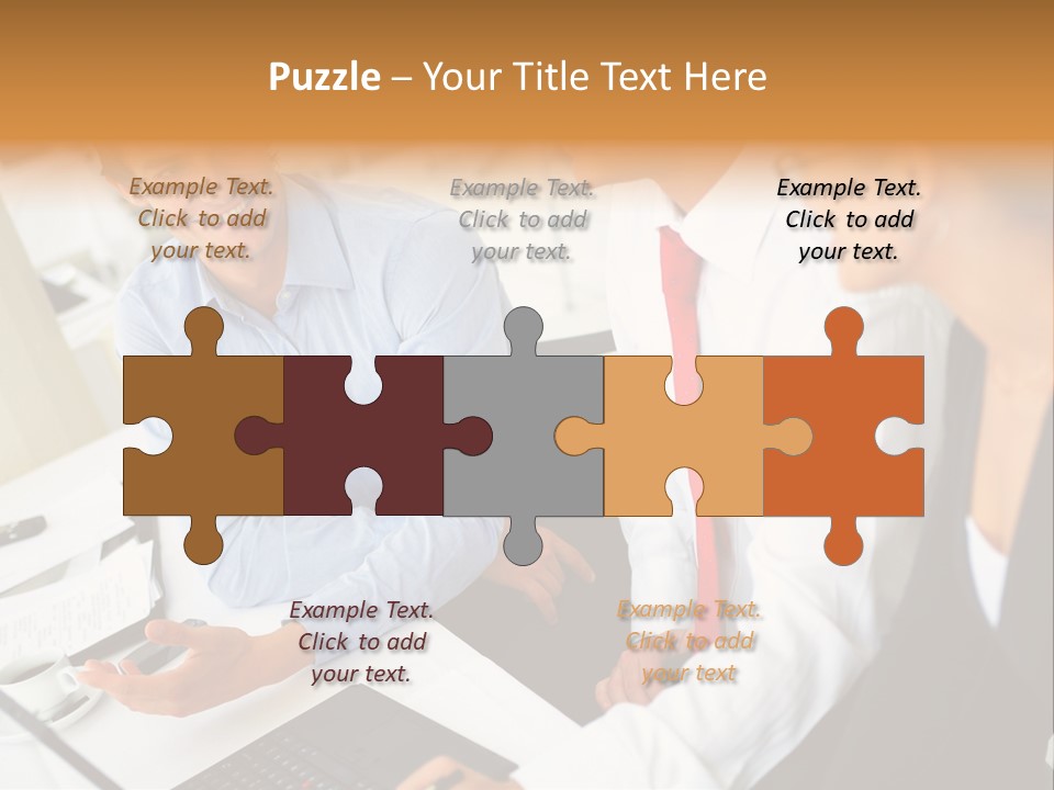 Contemporary Working White PowerPoint Template