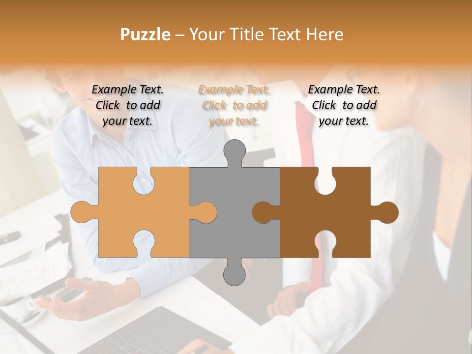 Contemporary Working White PowerPoint Template