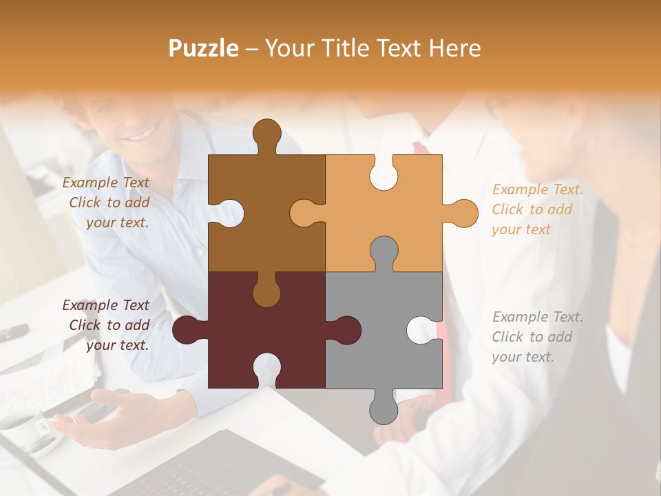 Contemporary Working White PowerPoint Template