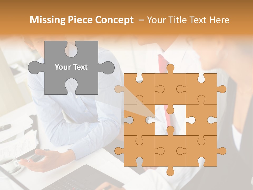 Contemporary Working White PowerPoint Template