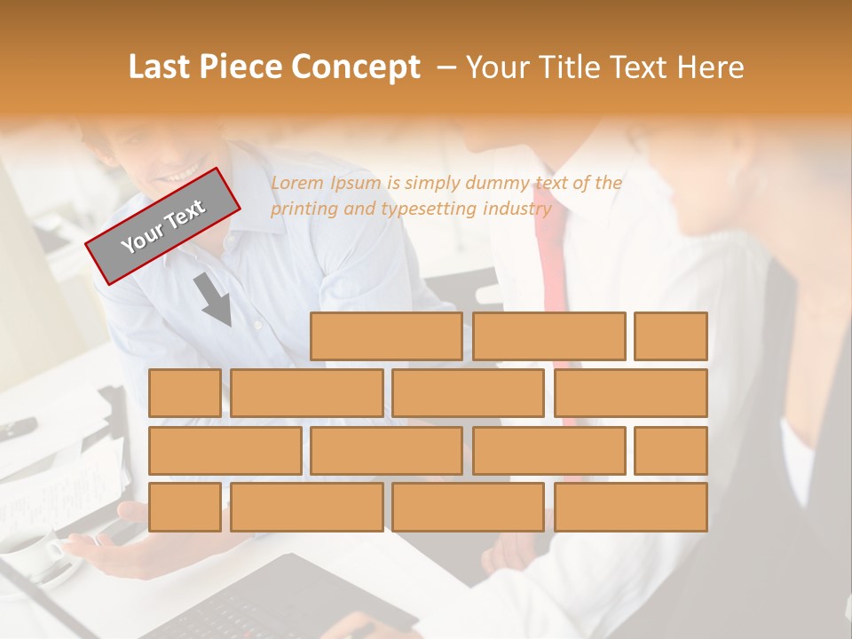 Contemporary Working White PowerPoint Template