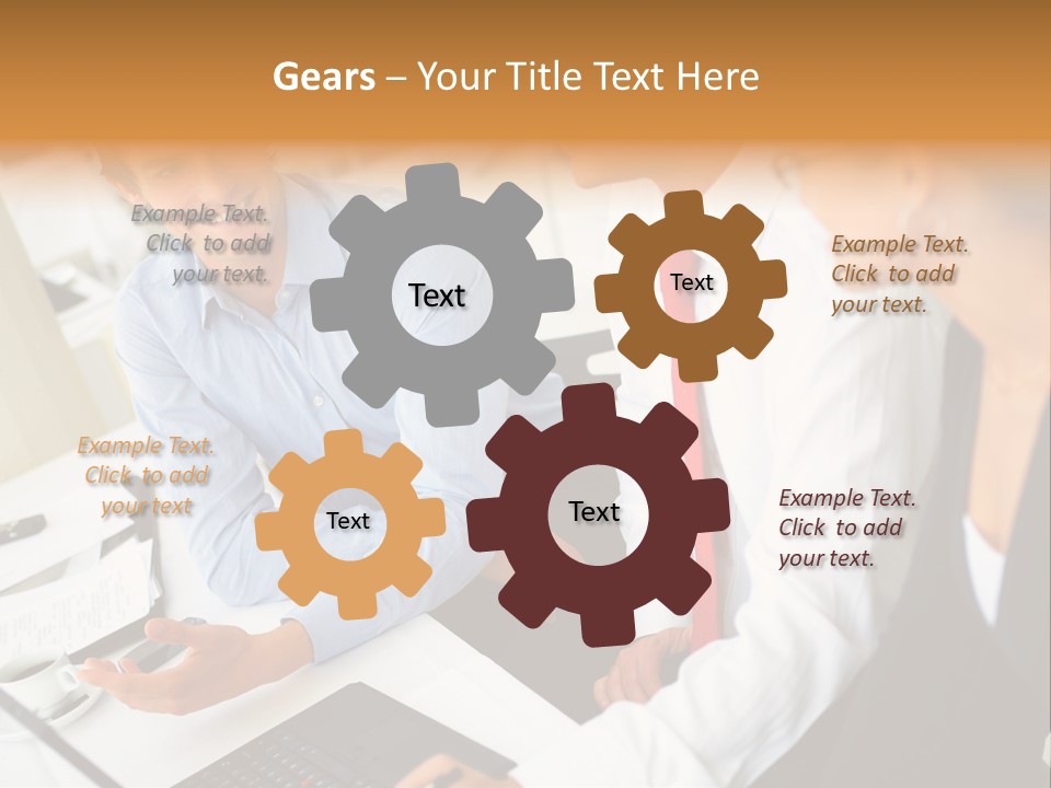 Contemporary Working White PowerPoint Template