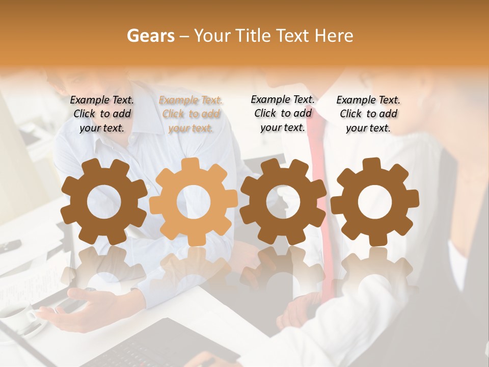 Contemporary Working White PowerPoint Template