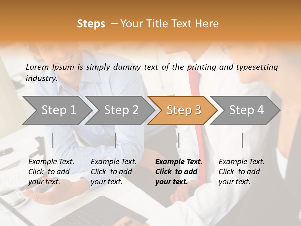 Contemporary Working White PowerPoint Template