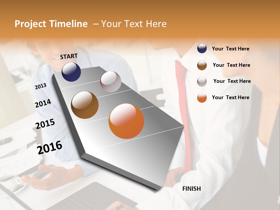 Contemporary Working White PowerPoint Template